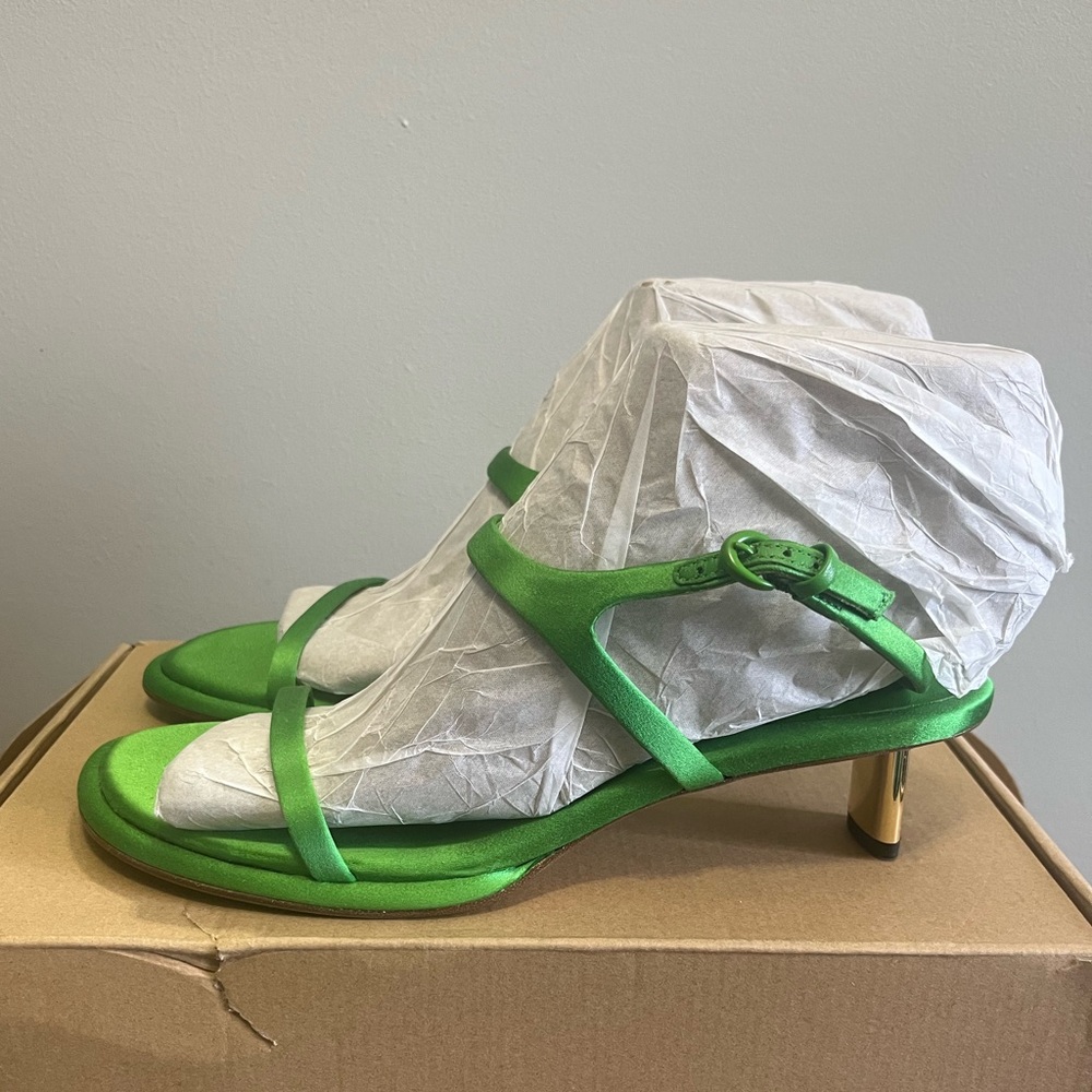 Vince Ester garden green kitten heel sandal NEW 9.5 - Picture 2 of 6
